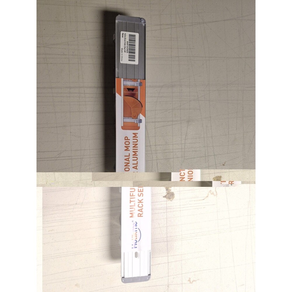 Holikme Broom Holder (Gray) 0-4R Multifunctional Mop Rack Senior Aluminum